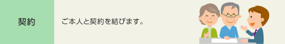 契約
ご本人と契約を結びます。